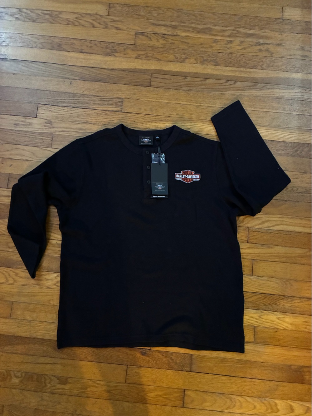 Harley-Davidson Black Long Sleeve Henley